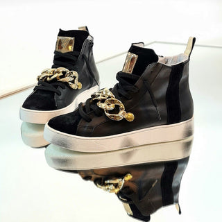 Sneakers Raquel con catena nero VV21106