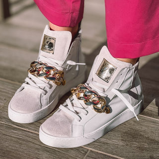 Sneakers Raquel con catena bianco VV21106