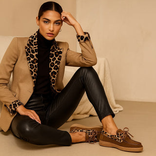 Mocassino Sophie tabacco leopard VV25201