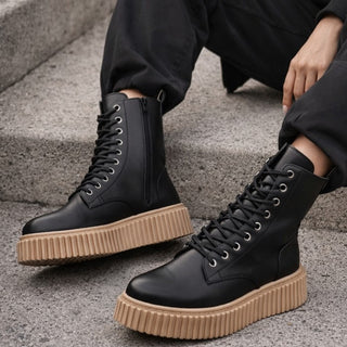 Stivaletto biker rock nero VV25102