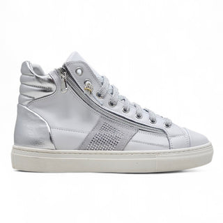 Sneakers sposa eleganti in pelle bianco argento Aiko Viviana Vi® VV24614