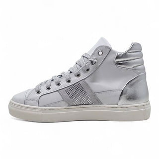 Sneakers sposa eleganti in pelle bianco argento Aiko Viviana Vi® VV24614