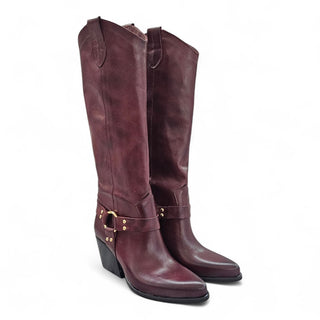 Stivale texano nevada in pelle bordeaux vintage Viviana Vi VV26310