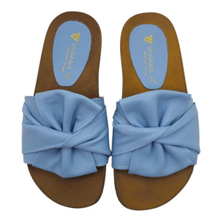 Sandalo Bow in pelle cielo Viviana Vi VV25304