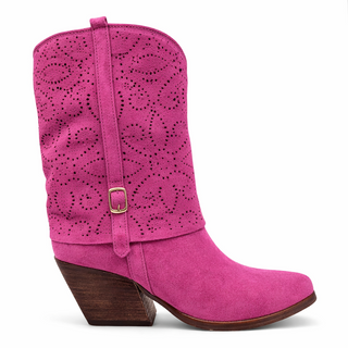 Stivaletti texani Ohio traforati in camoscio fuxia Viviana Vi VV26307