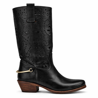 Stivale texano Georgia in pelle nero traforato Viviana Vi VV26306