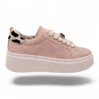 Sneakers Paris camoscio rosa VV24605