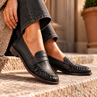 Mocassino Margot in pelle testa di moro Viviana Vi VV26341