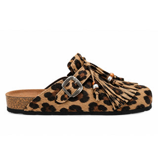 Sabot Aspen in cavallino leopard con Frange Viviana Vi VV26103