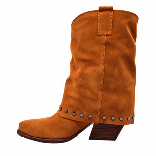 Texanische Stiefelette Houston aus cognacfarbenem Wildleder Viviana Vi VV26311