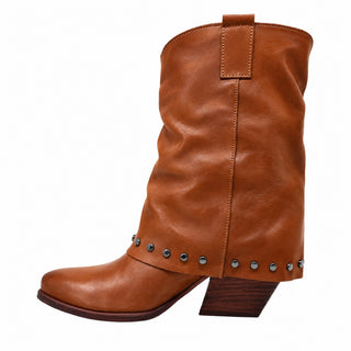 Texanischer Stiefeletten-Stiefel Houston aus cognacfarbenem Leder Viviana Vi VV26311