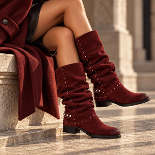 Stivale Savannah in camoscio borgogna Viviana Vi VV26339