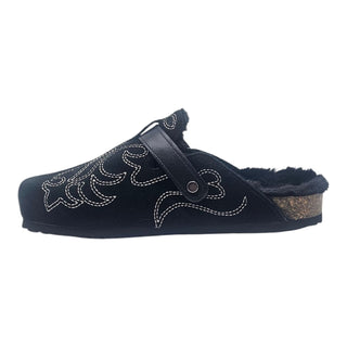 Sabot western en daim noir Viviana Vi VV26104