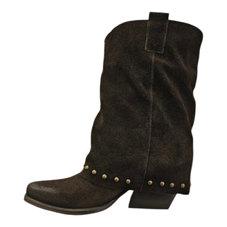 Stivaletto texano Houston in camoscio testa di moro Viviana Vi VV26311