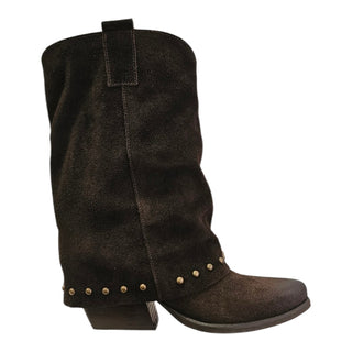 Stivaletto texano Houston in camoscio testa di moro Viviana Vi VV26311