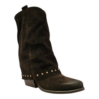 Stivaletto texano Houston in camoscio testa di moro Viviana Vi VV26311