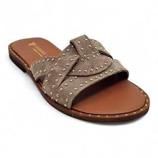 Sandalo Dalia con micro borchie in camoscio visone Viviana Vi VV26313