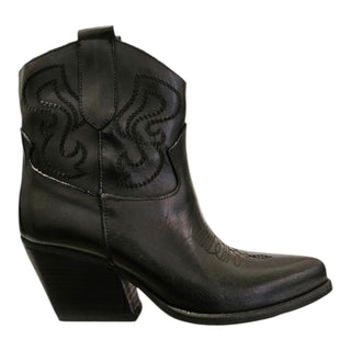 Bottines texanes Phoenix en cuir noir Viviana Vi VV26321