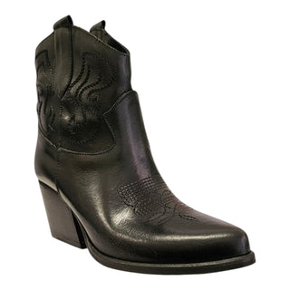 Bottines texanes Phoenix en cuir noir Viviana Vi VV26321