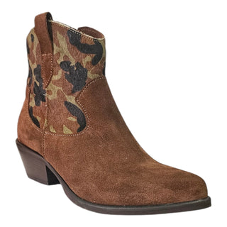 Stivaletto texano Sierra in camoscio sigaro e cavallino Viviana Vi VV26328
