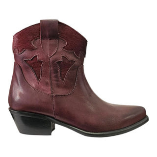 Stivaletto texano Avalon in pelle vinaccia e cavallino Viviana Vi VV26329