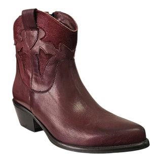 Stivaletto texano Avalon in pelle vinaccia e cavallino Viviana Vi VV26329