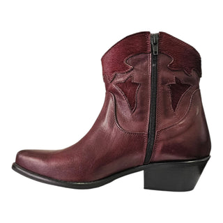 Stivaletto texano Avalon in pelle vinaccia e cavallino Viviana Vi VV26329