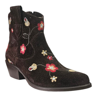 Stivaletto texano Florence in camoscio testa di moro Viviana Vi VV26330