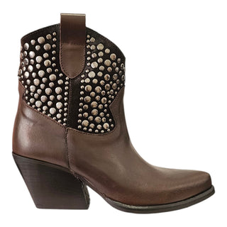 Stivaletto texano Chelsea Studs in pelle testa di moro Viviana Vi VV26333