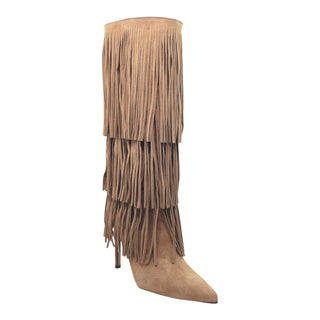 Viviana Vi VV26500 Zaira 11cm Stiletto Heel Suede Mink Boot