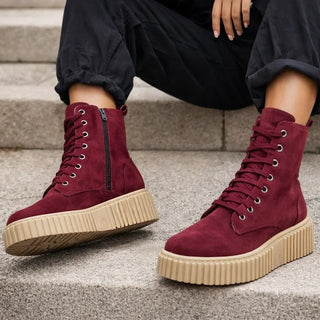 Stivaletto biker rock barolo camoscio VV25102