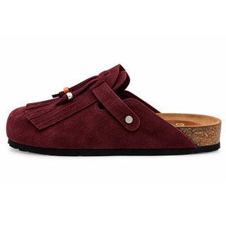 Sabot Aspen in camoscio borgogna con Frange Viviana Vi VV26103