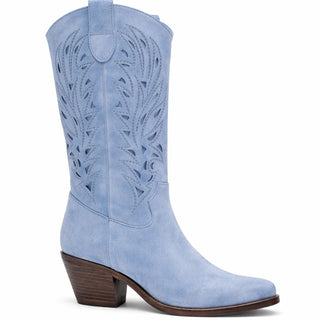 Viviana Vi VV26305 Colorado Perforated Sky Blue Suede Texan Boot