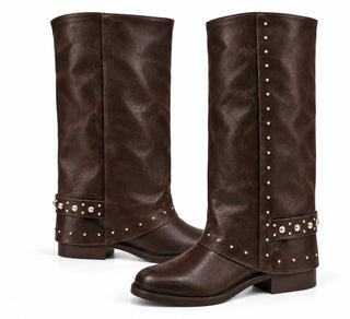 Stivale Savannah in pelle cioccolato Viviana Vi VV26339