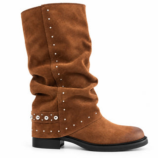 Stiefel Savannah aus Wildleder in Lederbraun Viviana Vi VV26339