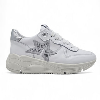 Sneakers sposa eleganti in pelle bianco argento Springfield Viviana Vi® VV24600