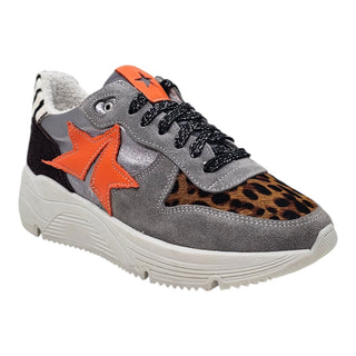 Sneakers Springfield in camoscio grigio e cavallino VV24600