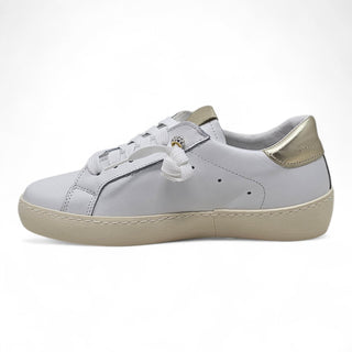Elegant platinum white leather bridal sneakers Boston Viviana Vi® VV24601