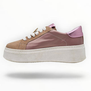 Sneakers Paris raso rosa VV24605
