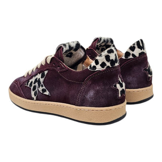 Sneakers Seattle in camoscio bordeaux e cavallino VV24630