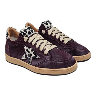 Sneakers Seattle in camoscio bordeaux e cavallino VV24630