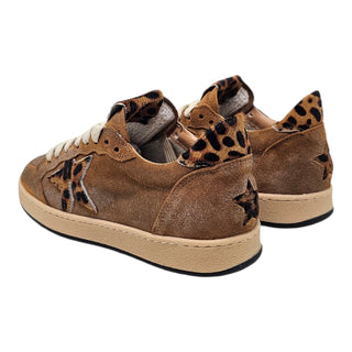 Sneakers Seattle cuoio in camoscio e cavallino VV24630