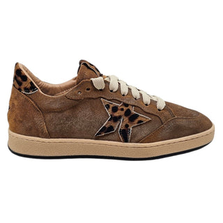Sneakers Seattle cuoio in camoscio e cavallino VV24630