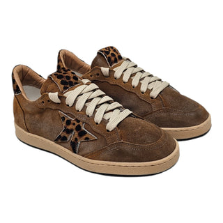 Sneakers Seattle cuoio in camoscio e cavallino VV24630