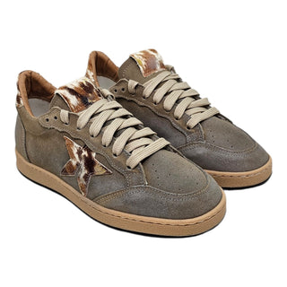 Sneakers Seattle tortora in camoscio e cavallino VV24630