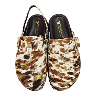 Sabot Zaira in cavallino mucca gold Viviana Vi VV24631