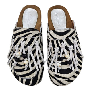 Sabot Samira in cavallino zebra con frange Viviana Vi VV25301