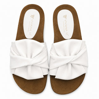 Sandalo Bow in pelle bianco Viviana Vi VV25304