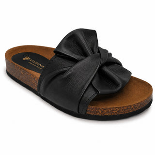 Sandalo Bow in pelle nero Viviana Vi VV25304
