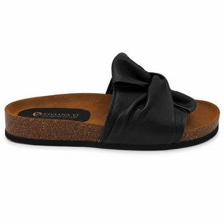 Sandalo Bow in pelle nero Viviana Vi VV25304